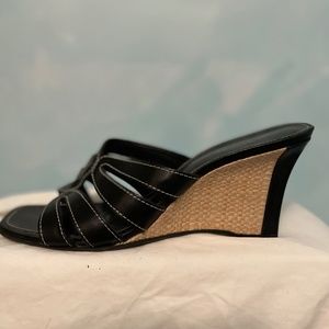Franco Sarto wedge mule sandals